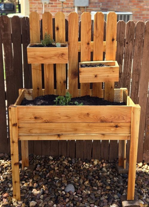 Vertical Cedar Herb Garden Planter
